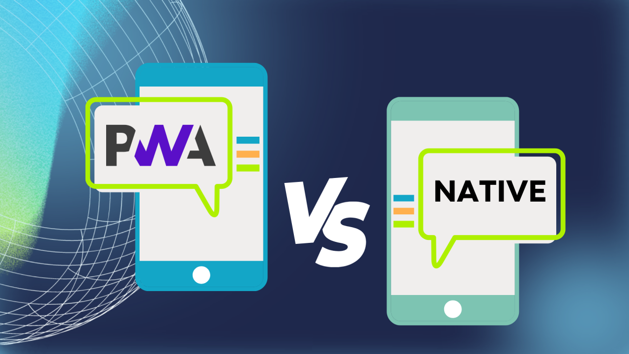 Teléfono móvil con pantalla de selección entre app nativa y web